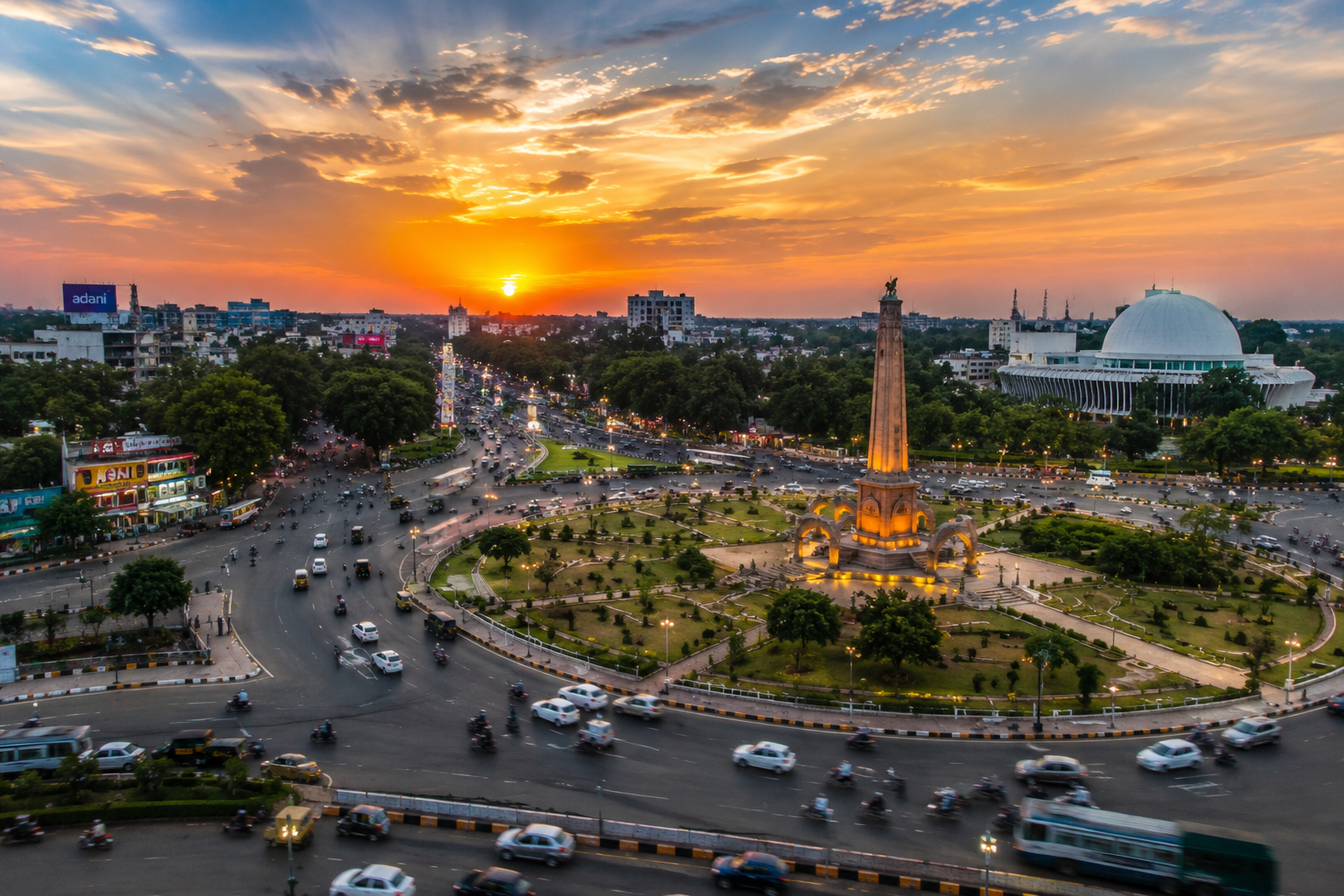 Nagpur cityscape with iconic landmarks