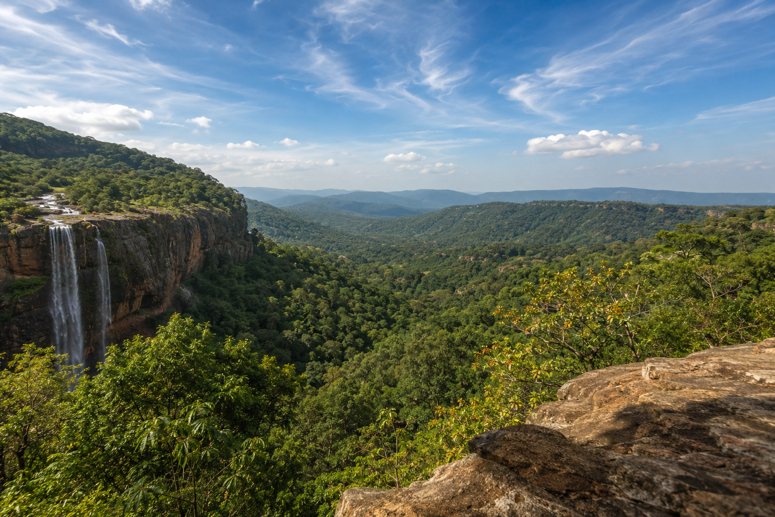 Pachmarhi hill station landscape in the Satpura range