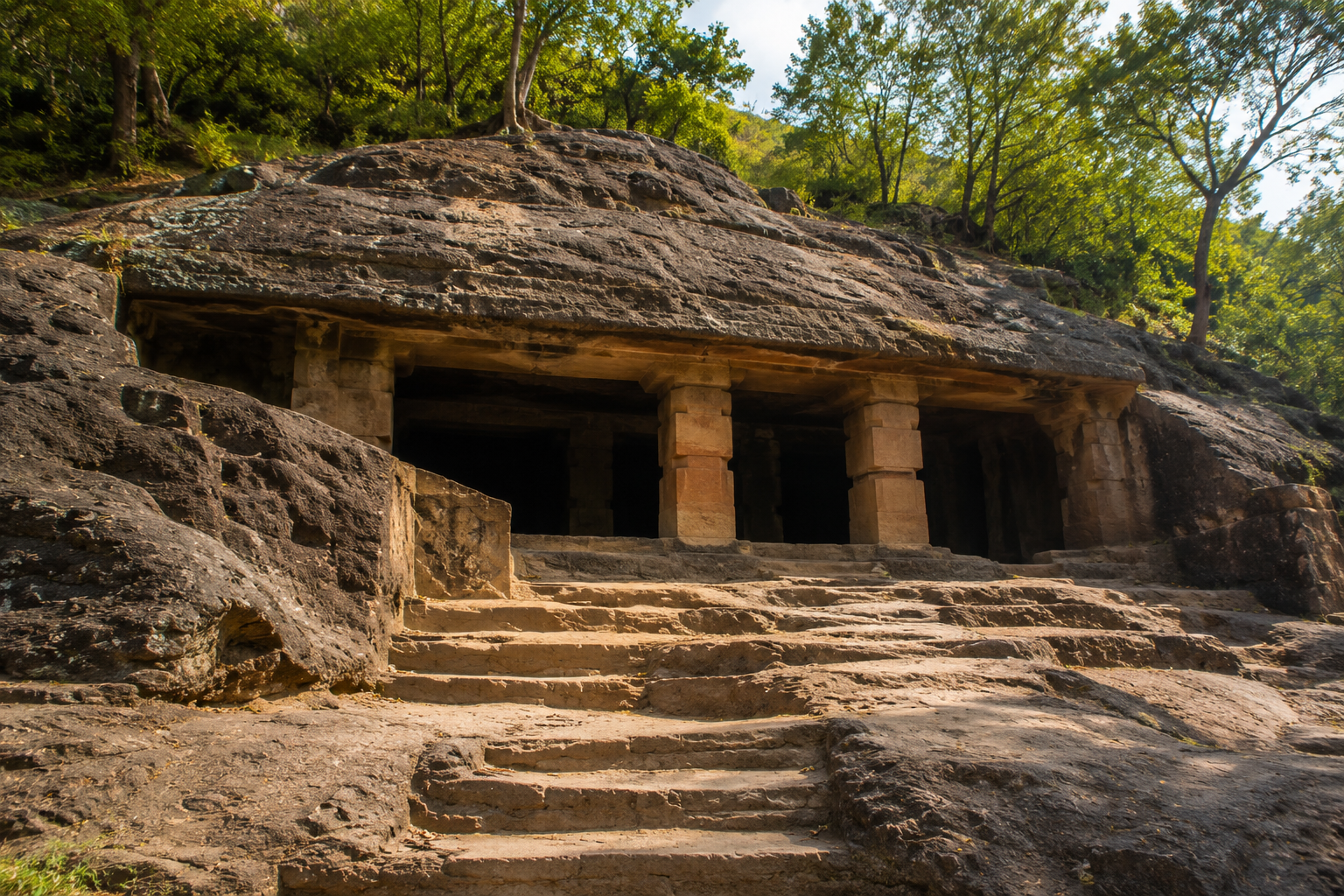 Pandav Caves in Pachmarhi