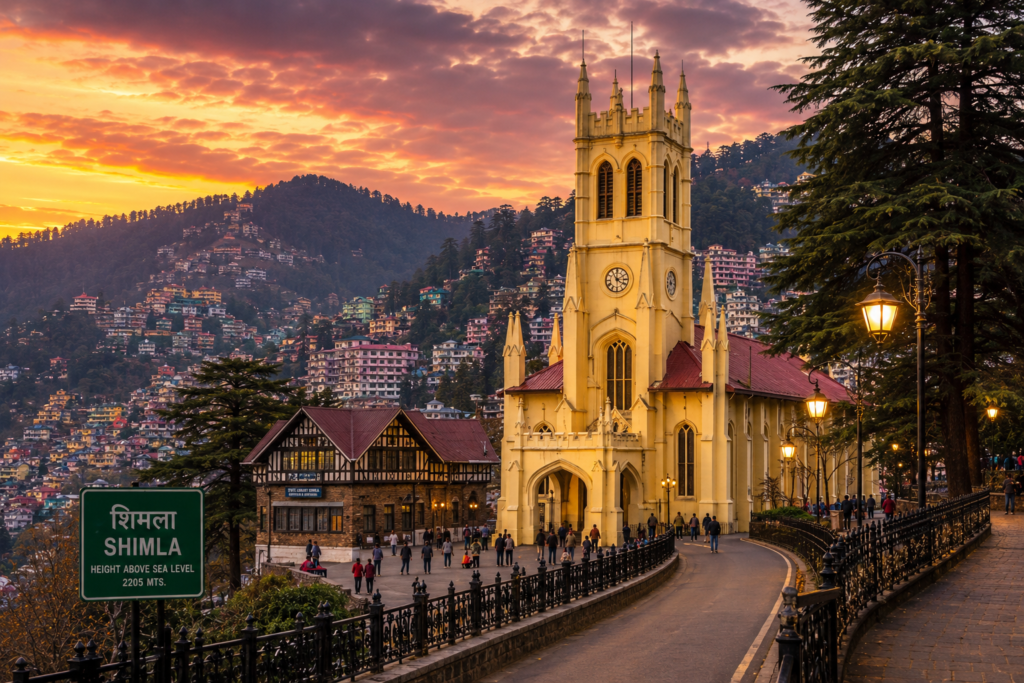 The Ridge in Shimla — Himachal Pradesh's classic colonial hill station