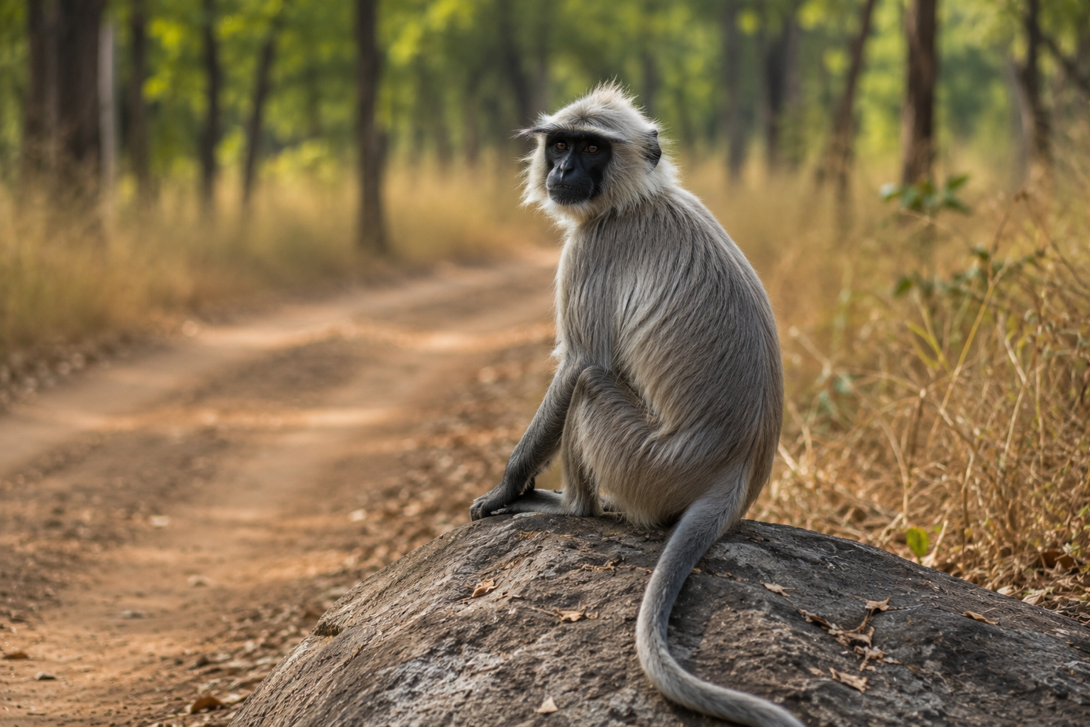 Langur monkey in Tadoba forest