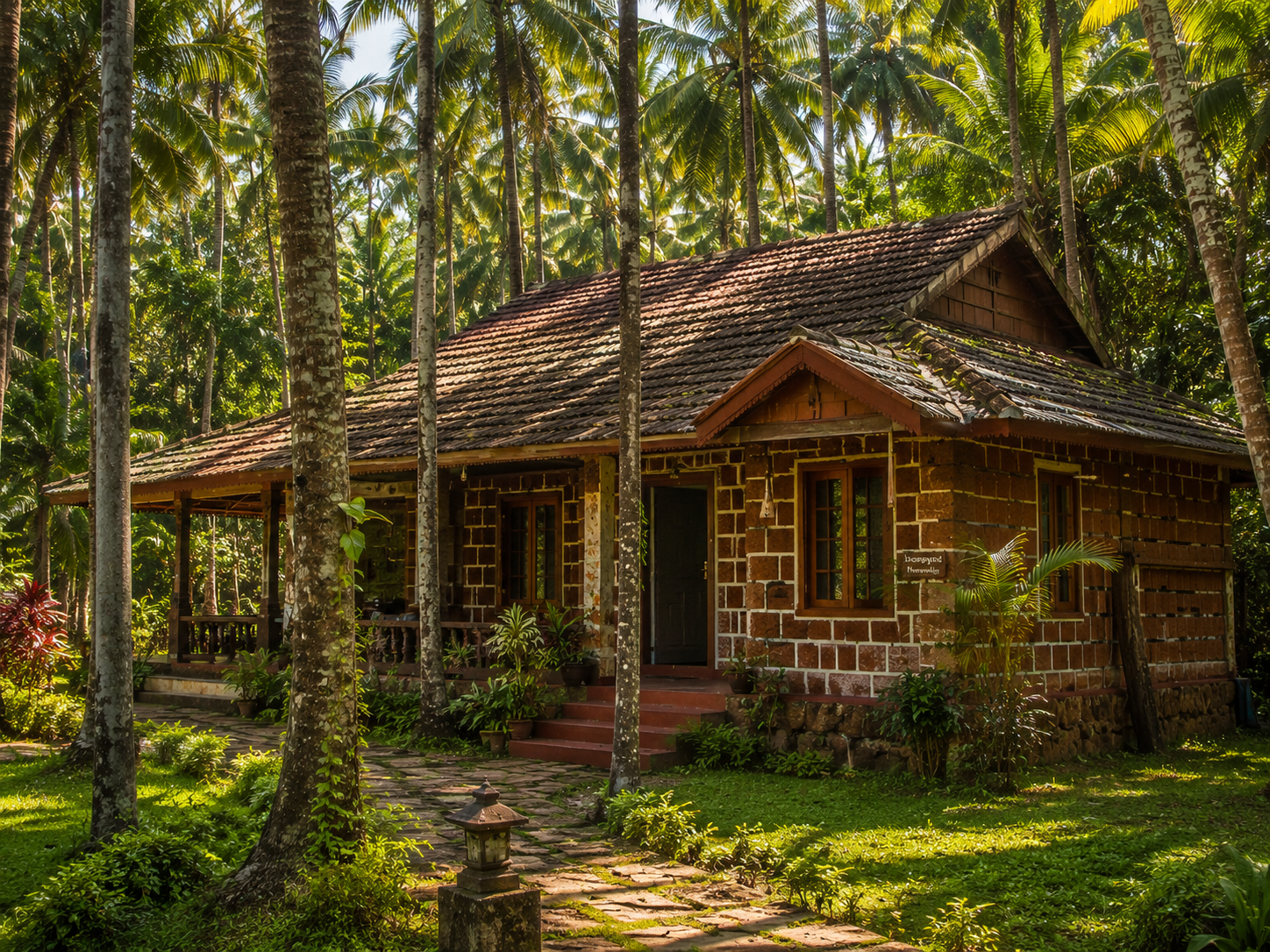 A Konkan homestay set among coconut and betel-nut palms