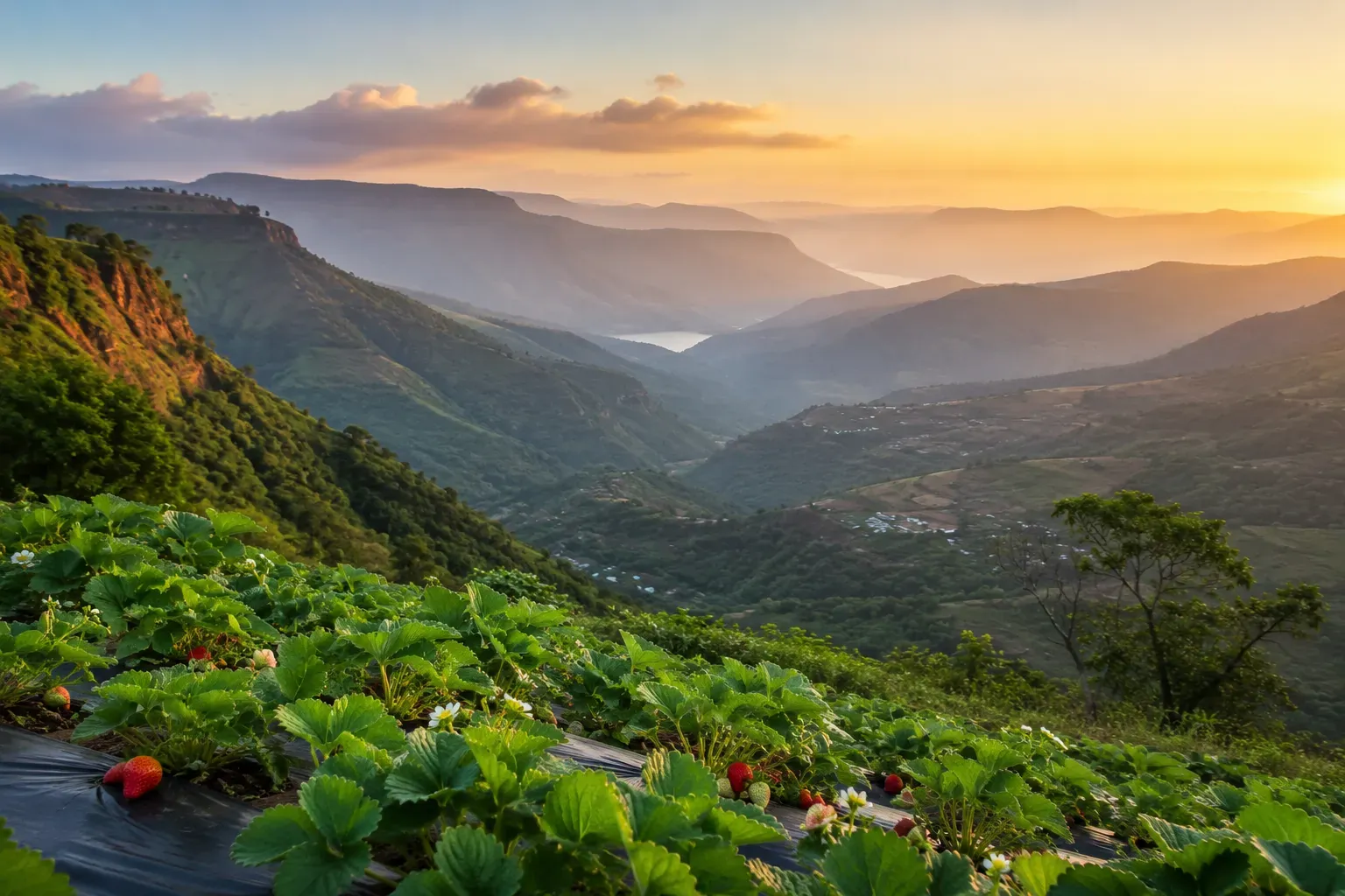 Strawberry hills and valley viewpoints of Mahabaleshwar