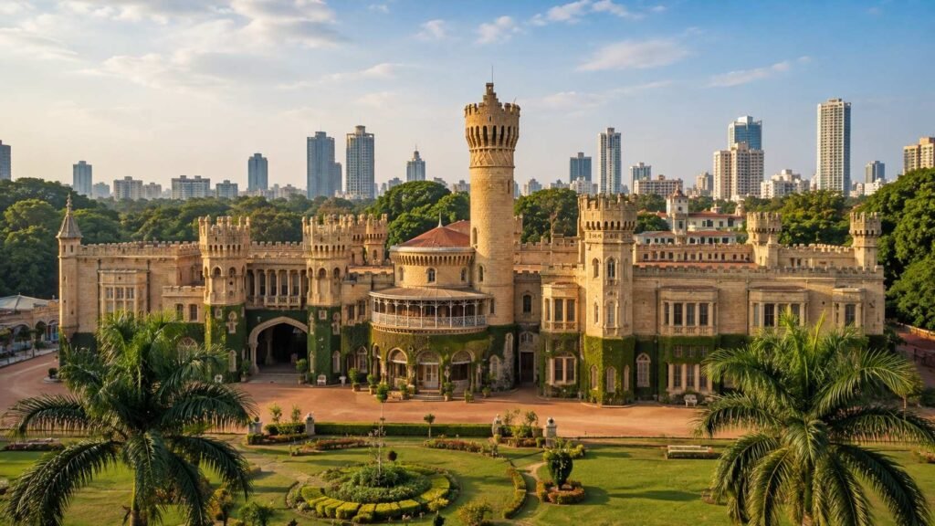 The Tudor-style Bangalore Palace in Bengaluru, Karnataka