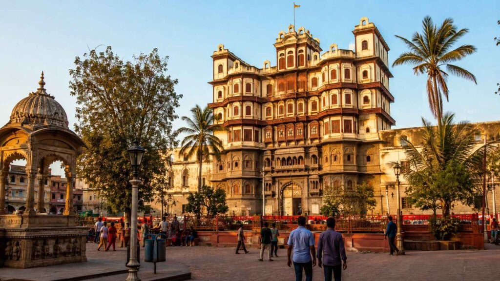 The Rajwada palace in Indore’s old city, Madhya Pradesh