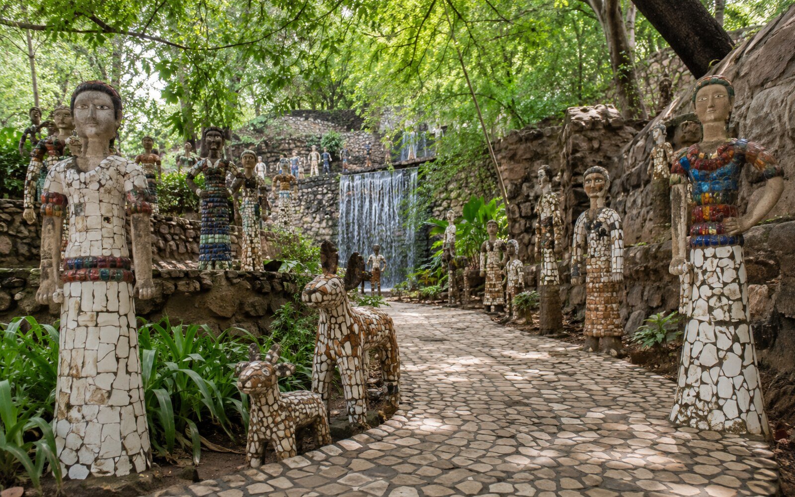 Nek Chand's Rock Garden sculptures in Chandigarh