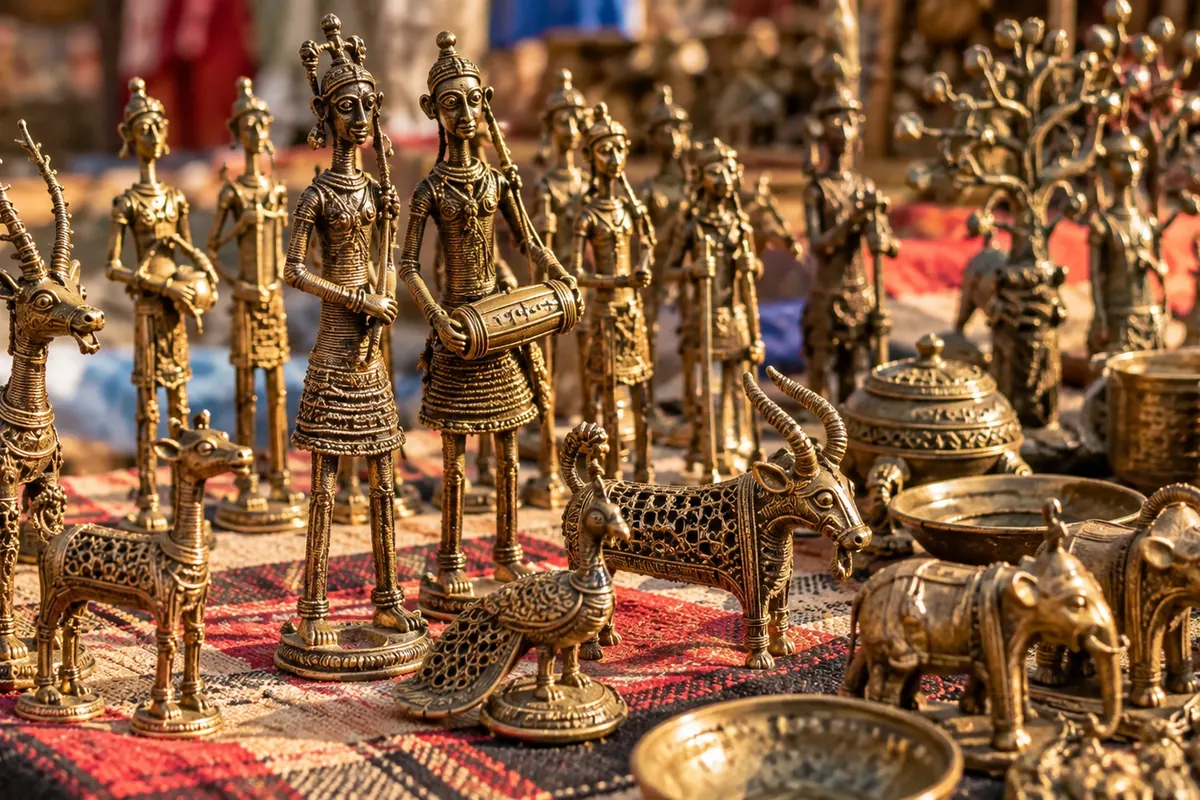 Dhokra lost-wax bell-metal figures from Bastar, Chhattisgarh