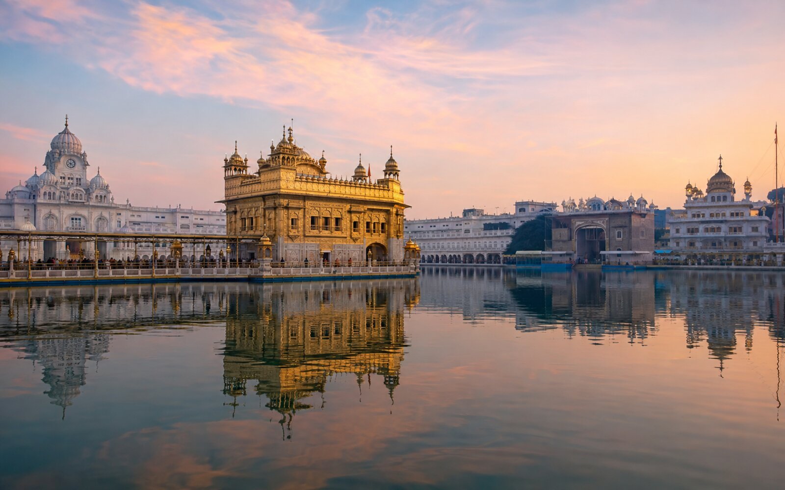 The Golden Temple reflected in its sacred pool, Amritsar, Punjab