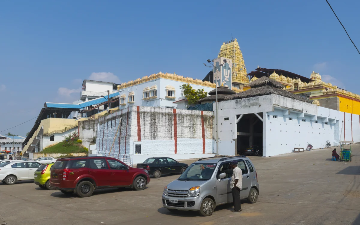 The Sita Ramachandraswamy temple on the Godavari river at Bhadrachalam, Telangana