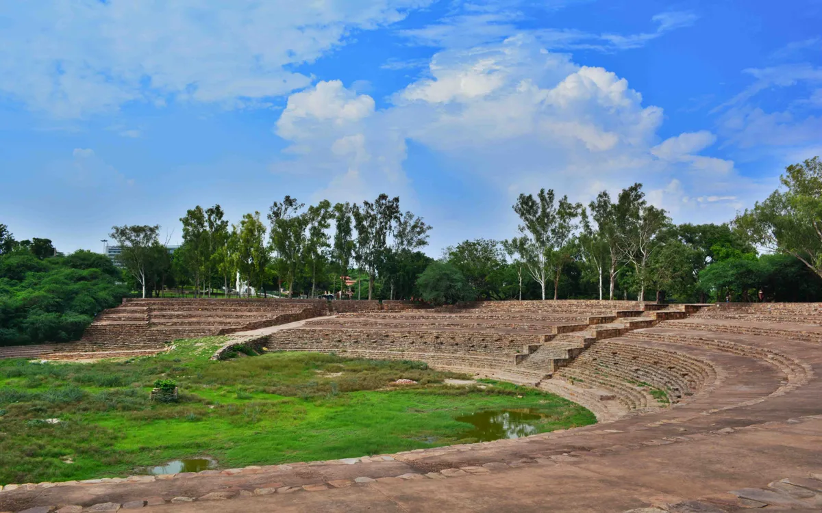 The 10th-century Suraj Kund stepped reservoir near Faridabad, Haryana
