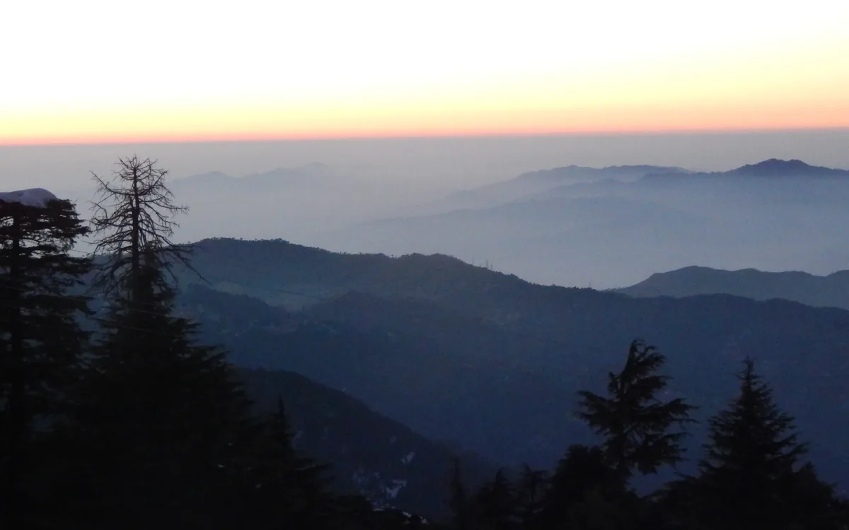 Sunset over the forested Chotanagpur plateau at Netarhat, Jharkhand